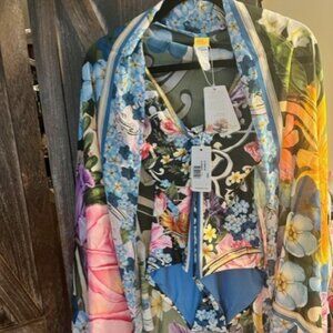 Agua Bendita Billy Dreamin One-Piece Swimsuit L + Cover Up NWTs RETAIL $340
